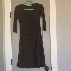 The Limited Travel Collection Chocolate Wrap Dress - XS